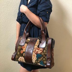 Fossil Long Live Vintage 1954 zip satchel